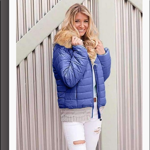 NWT Royal Blue Puffier Coat Jacket - Picture 2 of 3